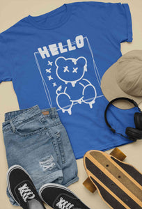 Hello Graphic Women Half Sleeves T-shirt- KidsFashionVilla