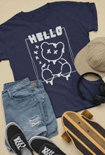 Load image into Gallery viewer, Hello Graphic Women Half Sleeves T-shirt- KidsFashionVilla
