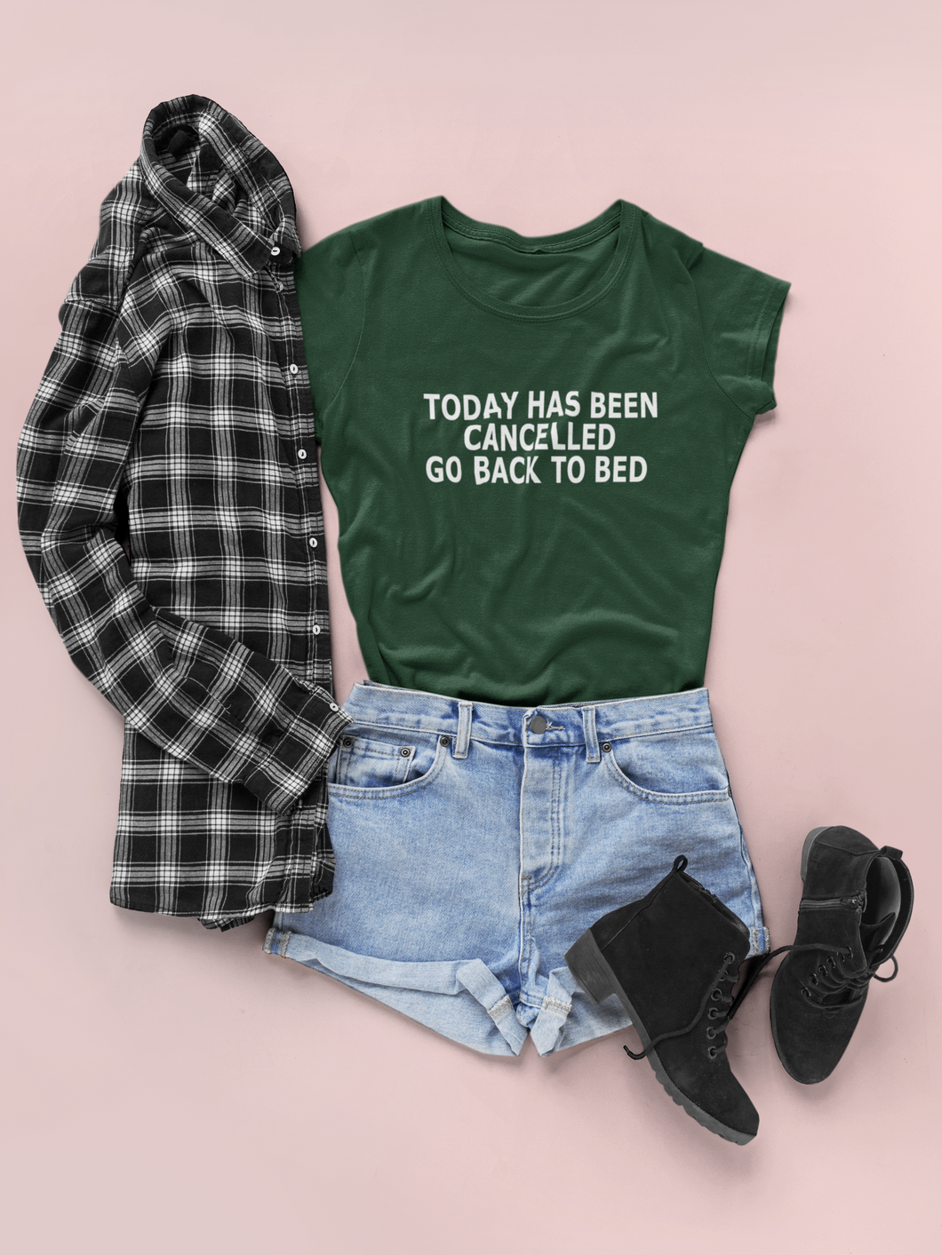 Today Has Been Cancelled Go  Back To Bed Alia Bhatt Celebrity T-shirt- KidsFashionVilla