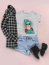 Load image into Gallery viewer, Pop Art Mind Your Own Business Women Half Sleeves T-shirt- KidsFashionVilla
