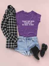Load image into Gallery viewer, Today Has Been Cancelled Go  Back To Bed Alia Bhatt Celebrity T-shirt- KidsFashionVilla
