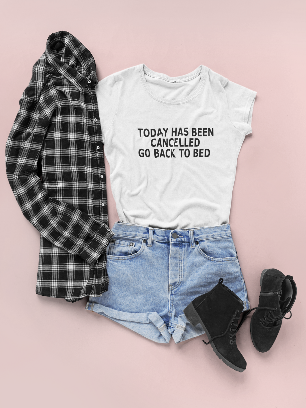 Today Has Been Cancelled Go  Back To Bed Alia Bhatt Celebrity T-shirt- KidsFashionVilla