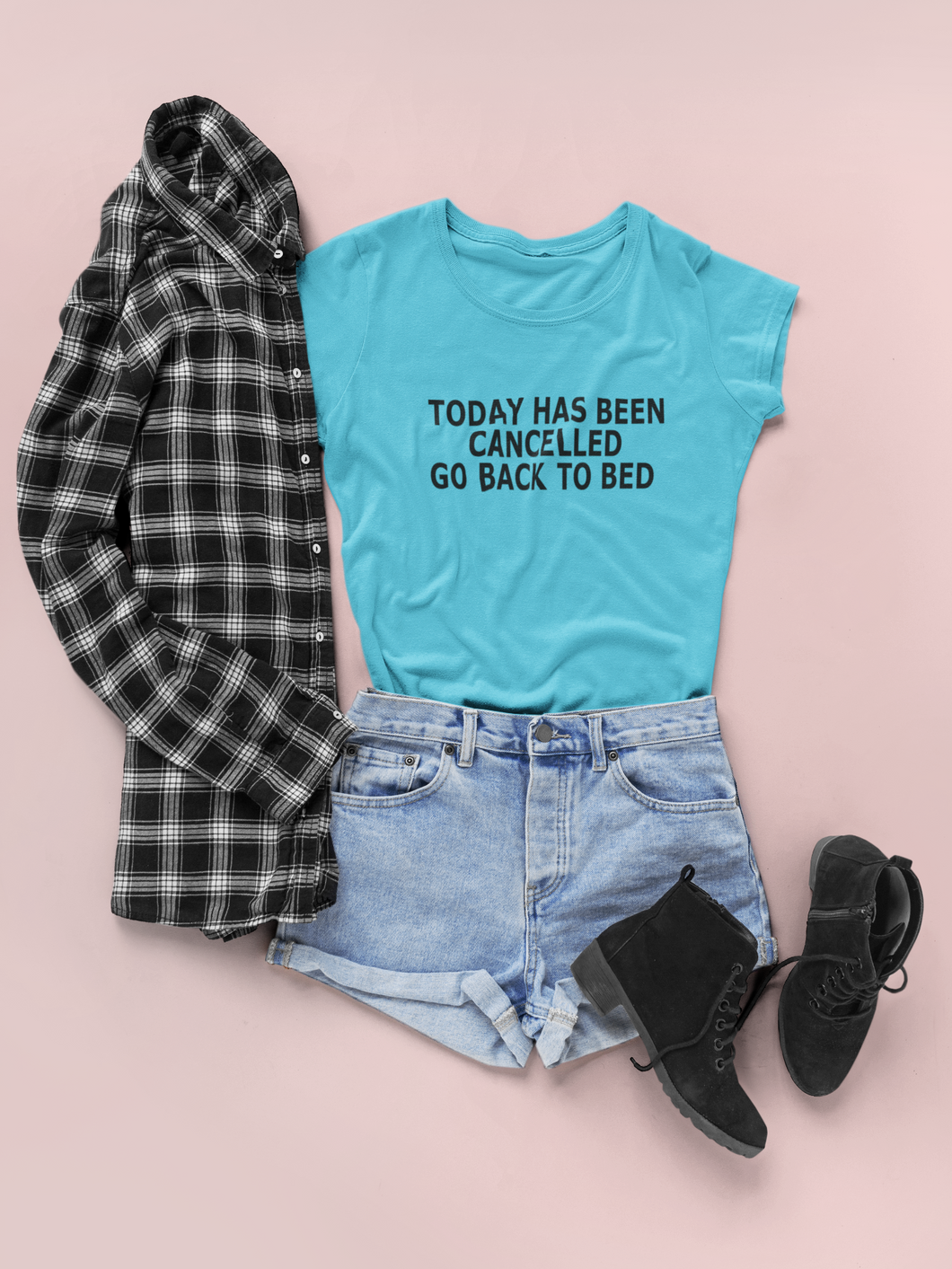 Today Has Been Cancelled Go  Back To Bed Alia Bhatt Celebrity T-shirt- KidsFashionVilla