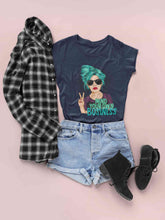 Load image into Gallery viewer, Pop Art Mind Your Own Business Women Half Sleeves T-shirt- KidsFashionVilla
