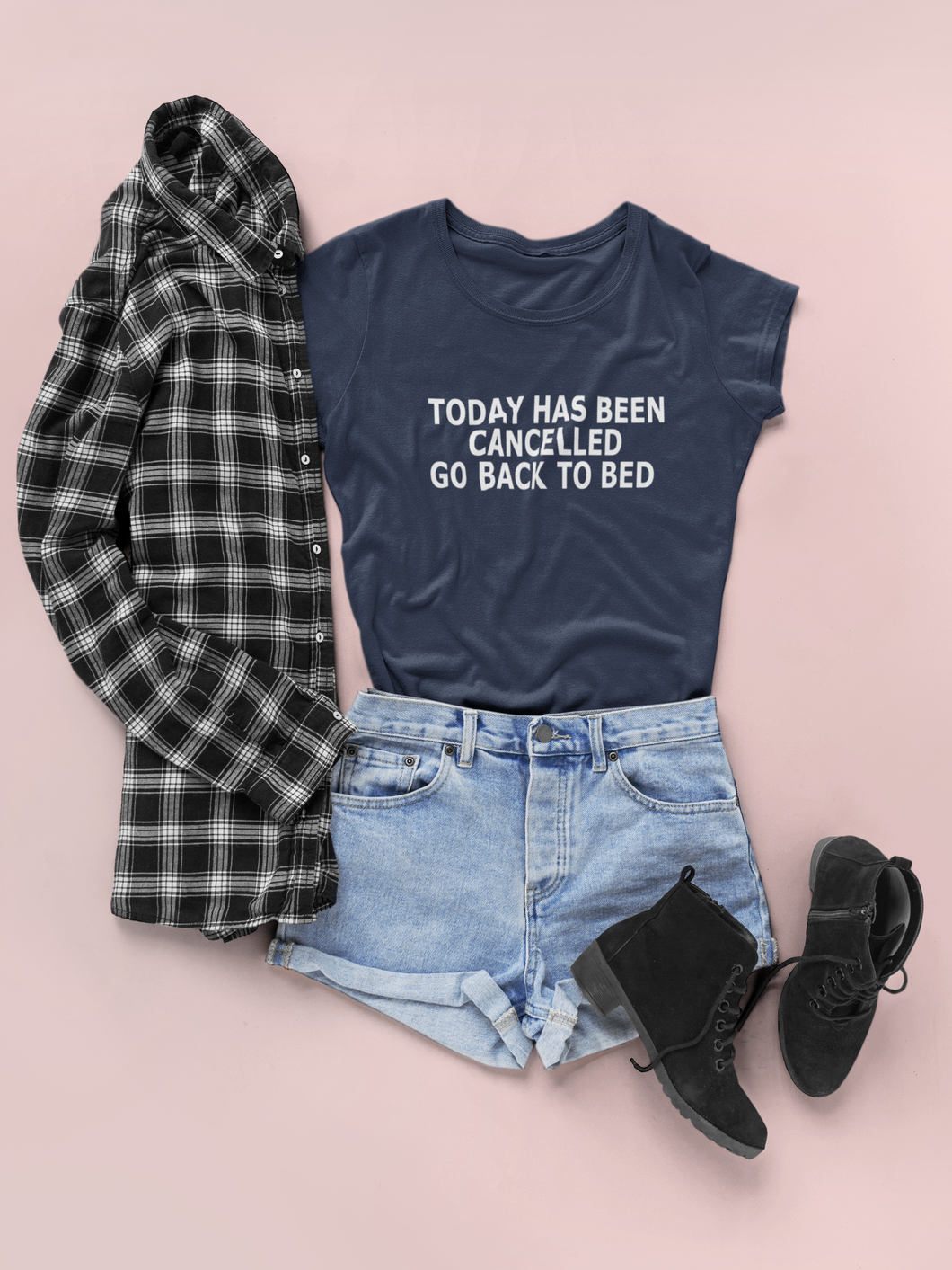 Today Has Been Cancelled Go  Back To Bed Alia Bhatt Celebrity T-shirt- KidsFashionVilla