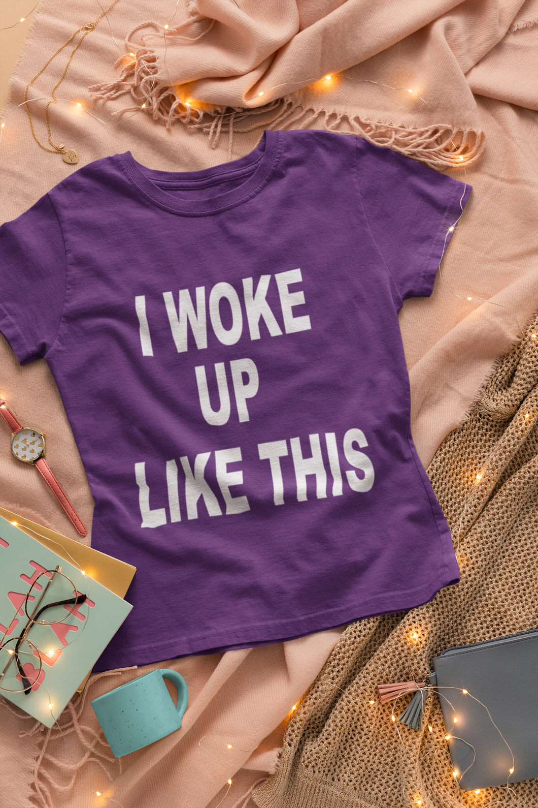 I Woke Up Like This Amelia Lily Celebrity T-shirt- KidsFashionVilla