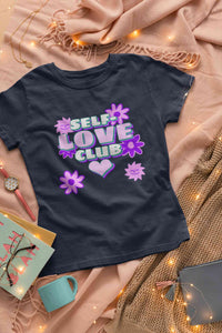60s Inspired A Self Love Quote Women Half Sleeves T-shirt- KidsFashionVilla
