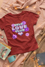 Load image into Gallery viewer, 60s Inspired A Self Love Quote Women Half Sleeves T-shirt- KidsFashionVilla
