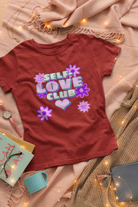 60s Inspired A Self Love Quote Women Half Sleeves T-shirt- KidsFashionVilla