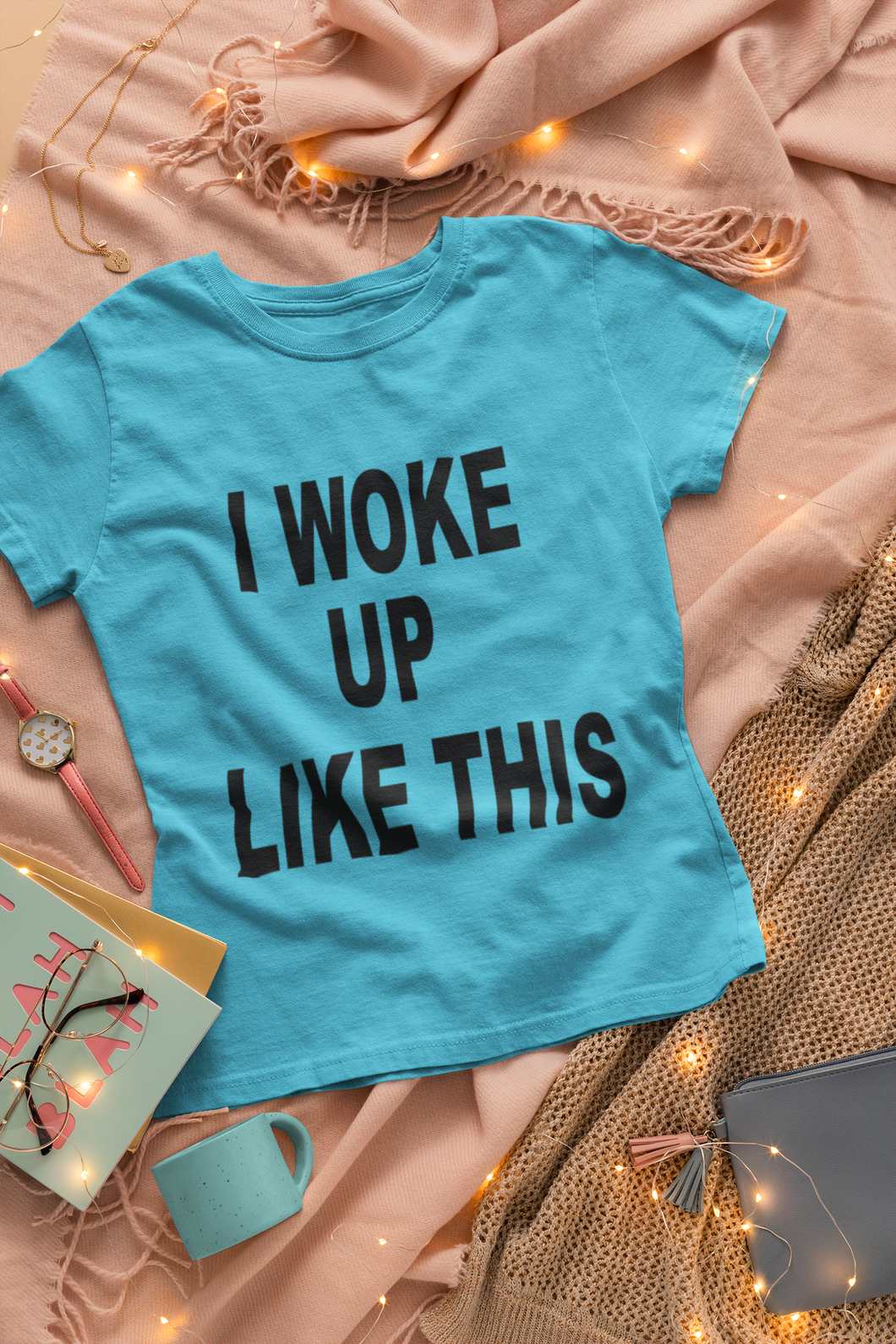 I Woke Up Like This Amelia Lily Celebrity T-shirt- KidsFashionVilla