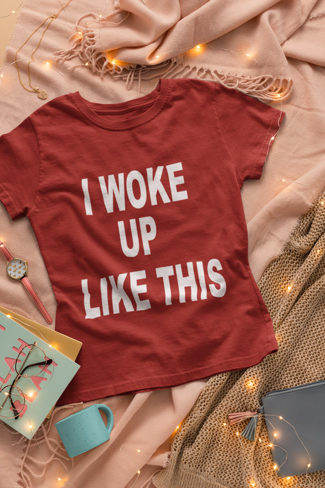 I Woke Up Like This Amelia Lily Celebrity T-shirt- KidsFashionVilla