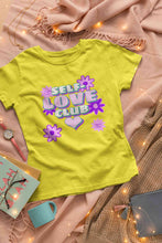 Load image into Gallery viewer, 60s Inspired A Self Love Quote Women Half Sleeves T-shirt- KidsFashionVilla
