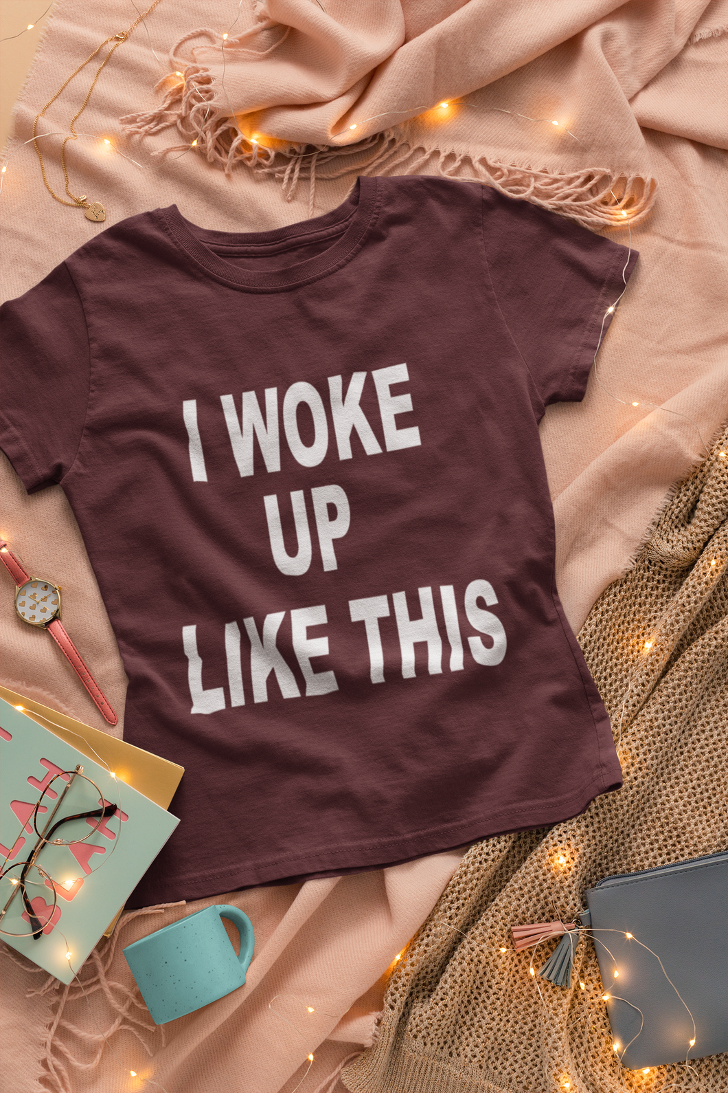 I Woke Up Like This Amelia Lily Celebrity T-shirt- KidsFashionVilla