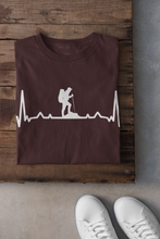 Load image into Gallery viewer, Hiking Heartbeat Mens Half Sleeves T-shirt- KidsFashionVilla
