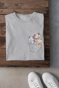 Cute Kitty Women Half Sleeves T-shirt- KidsFashionVilla