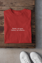 Load image into Gallery viewer, Books Not Guns Minimal Women Half Sleeves T-shirt- KidsFashionVilla
