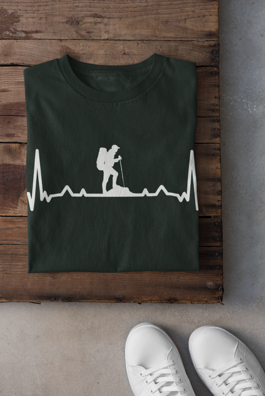Hiking Heartbeat Women Half Sleeves T-shirt- KidsFashionVilla