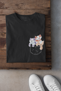 Cute Kitty Women Half Sleeves T-shirt- KidsFashionVilla