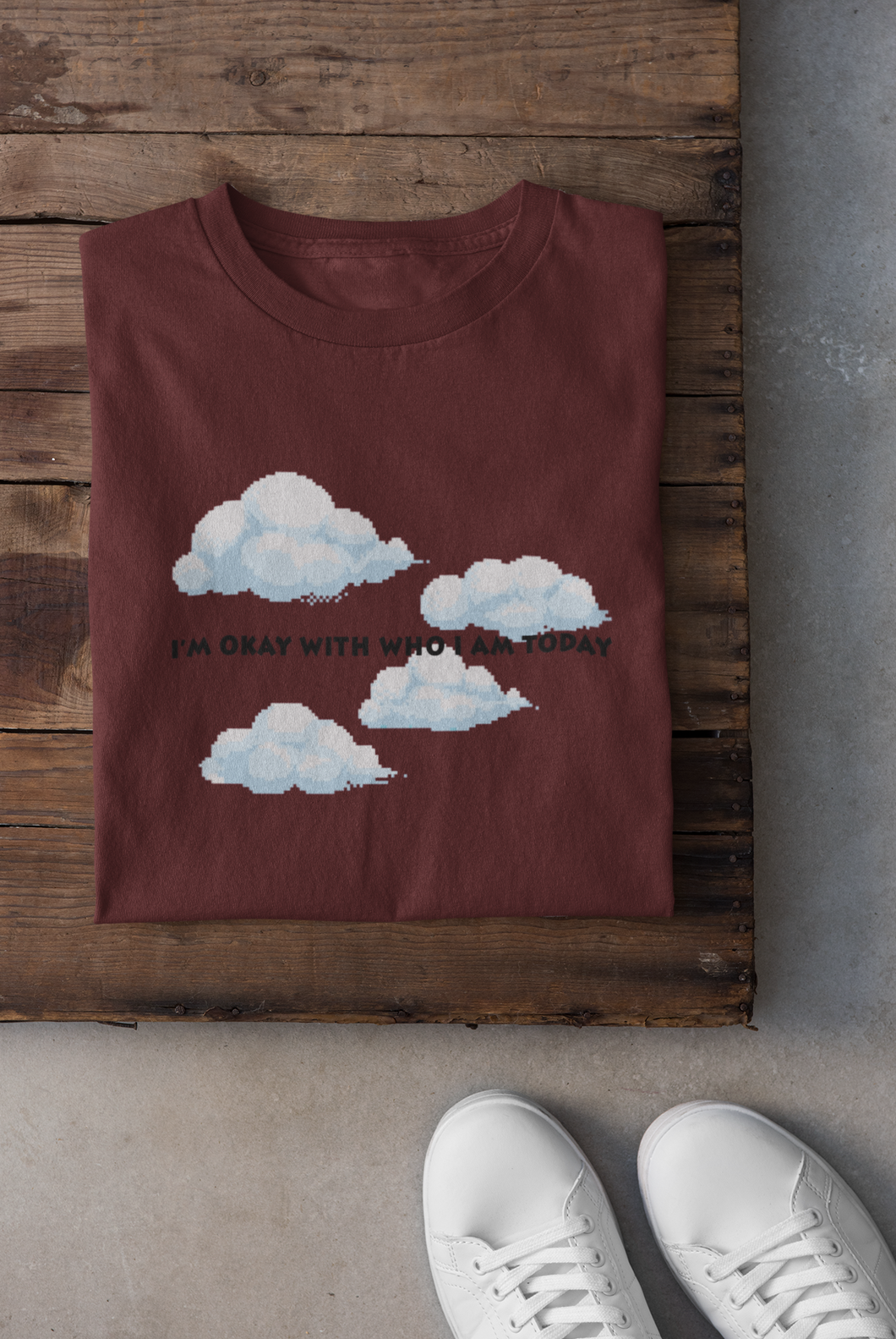I am ok with who I am today Minimal Women Half Sleeves T-shirt- KidsFashionVilla