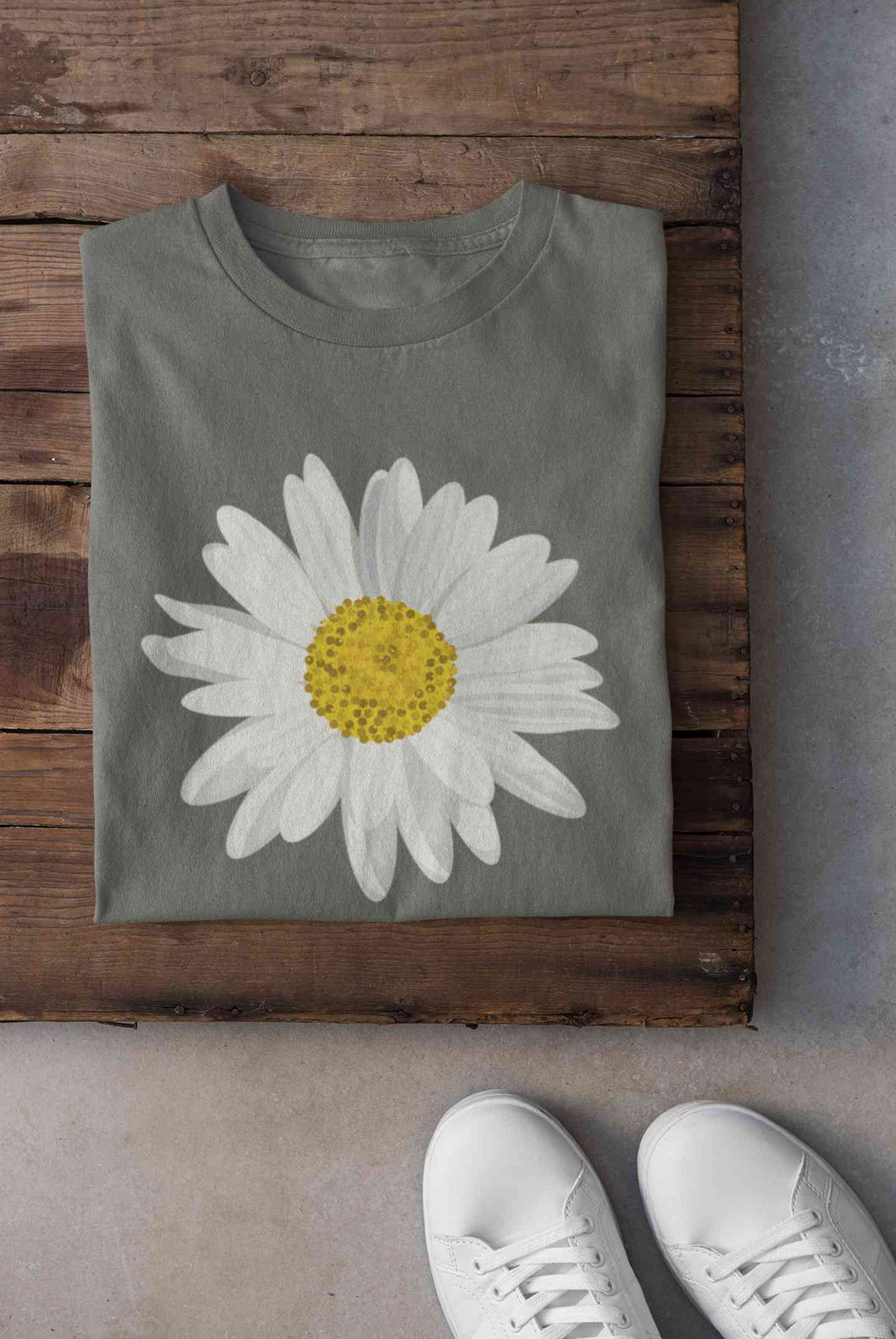 Cute Daisy Minimal Nature Cute Flower Graphic Women Half Sleeves T-shirt- KidsFashionVilla