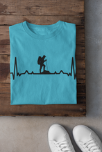 Load image into Gallery viewer, Hiking Heartbeat Mens Half Sleeves T-shirt- KidsFashionVilla
