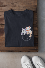 Load image into Gallery viewer, Cute Kitty Women Half Sleeves T-shirt- KidsFashionVilla
