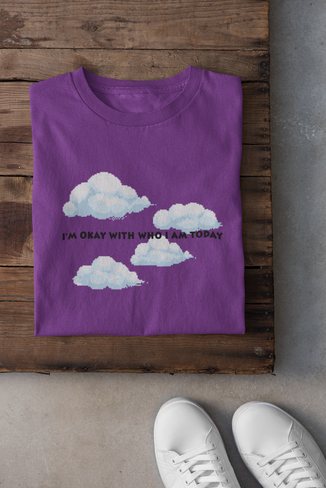 I am ok with who I am today Minimal Women Half Sleeves T-shirt- KidsFashionVilla