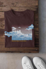 Load image into Gallery viewer, Cloud And Slogan Print Women Half Sleeves T-shirt- KidsFashionVilla
