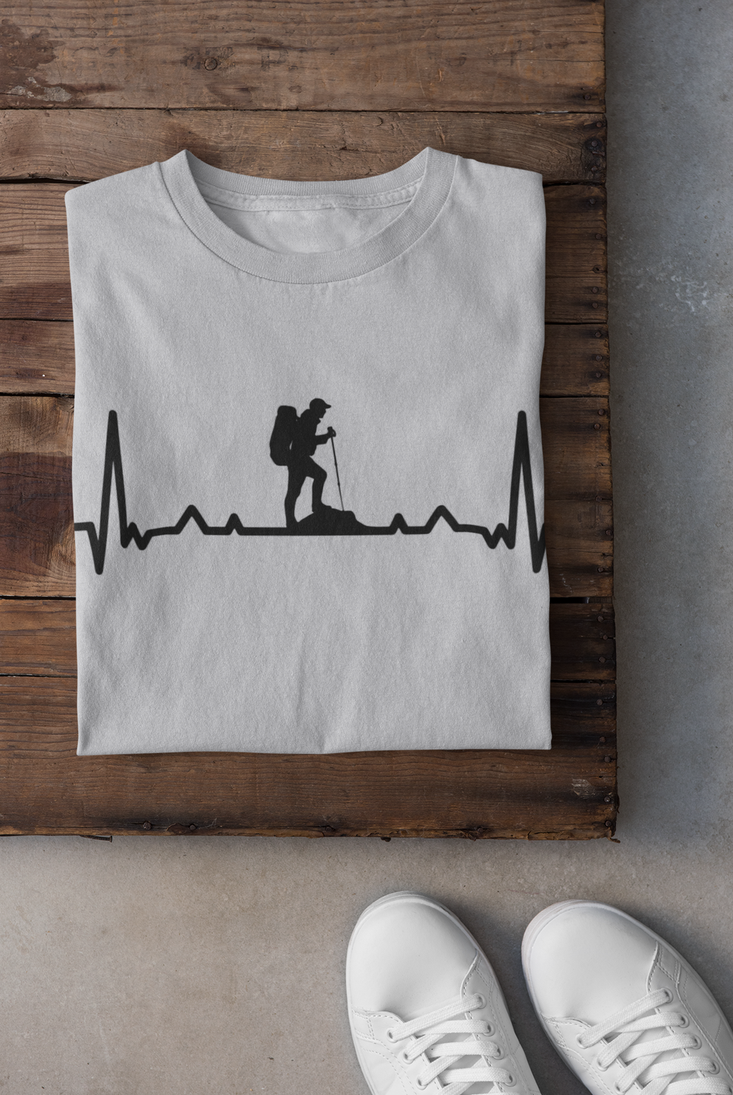 Hiking Heartbeat Women Half Sleeves T-shirt- KidsFashionVilla