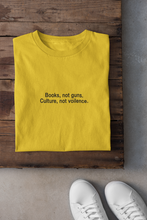 Load image into Gallery viewer, Books Not Guns Minimal Women Half Sleeves T-shirt- KidsFashionVilla
