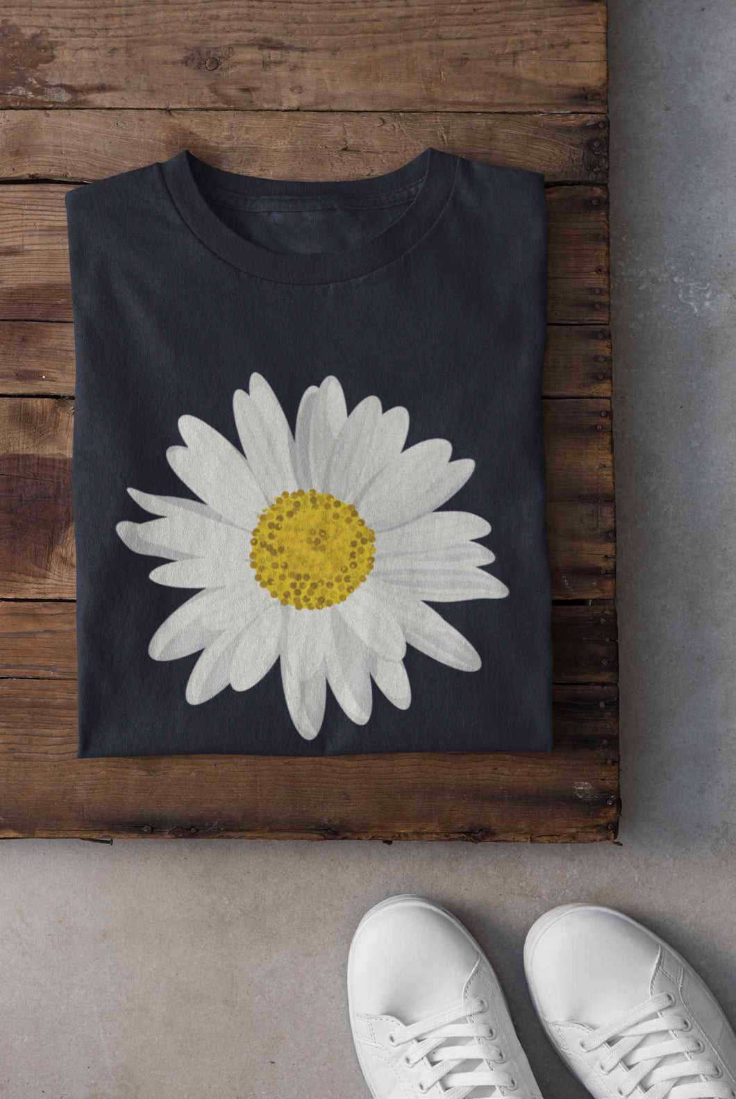 Cute Daisy Minimal Nature Cute Flower Graphic Women Half Sleeves T-shirt- KidsFashionVilla