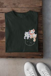 Cute Kitty Women Half Sleeves T-shirt- KidsFashionVilla