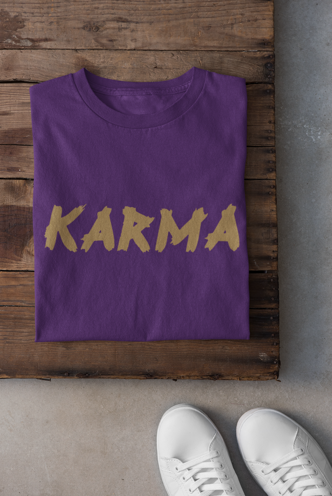 Karma Mens Half Sleeves T-shirt- KidsFashionVilla