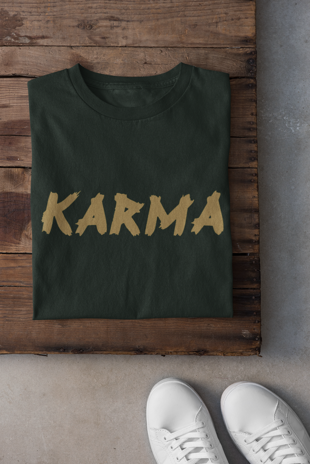 Karma Mens Half Sleeves T-shirt- KidsFashionVilla