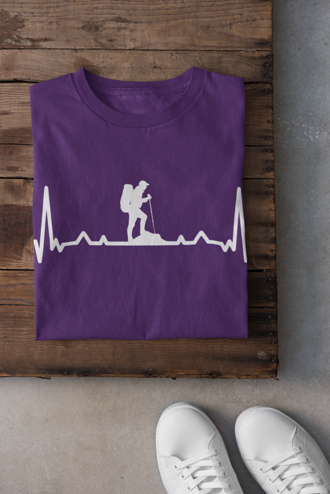 Hiking Heartbeat Women Half Sleeves T-shirt- KidsFashionVilla
