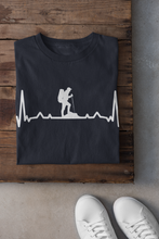 Load image into Gallery viewer, Hiking Heartbeat Mens Half Sleeves T-shirt- KidsFashionVilla
