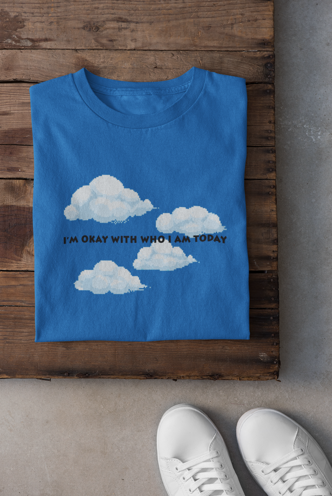 I am ok with who I am today Minimal Women Half Sleeves T-shirt- KidsFashionVilla