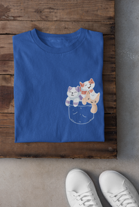 Cute Kitty Women Half Sleeves T-shirt- KidsFashionVilla