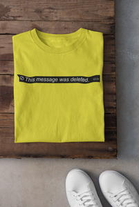 This Message Was Deleted Mens Half Sleeves T-shirt- KidsFashionVilla