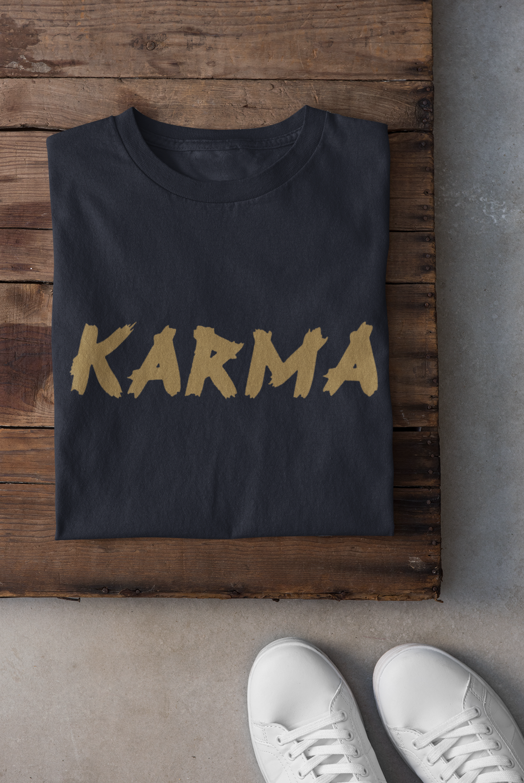 Karma Mens Half Sleeves T-shirt- KidsFashionVilla