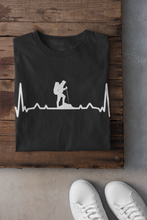 Load image into Gallery viewer, Hiking Heartbeat Mens Half Sleeves T-shirt- KidsFashionVilla
