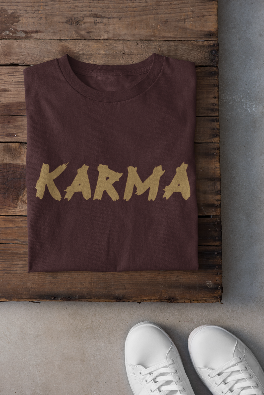 Karma Mens Half Sleeves T-shirt- KidsFashionVilla