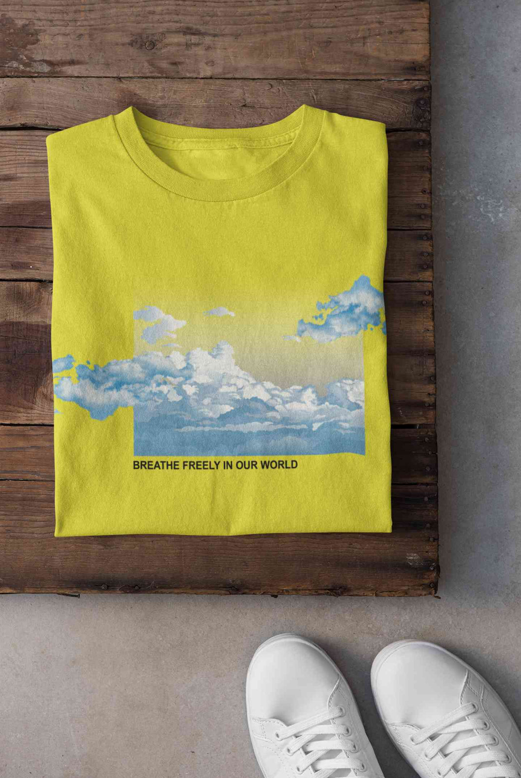 Cloud And Slogan Print Women Half Sleeves T-shirt- KidsFashionVilla