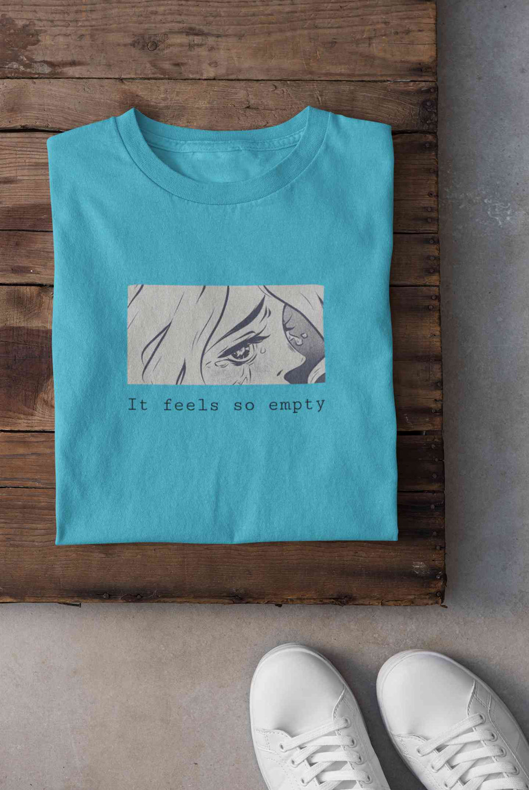 I feel So Empty Sad Manga Anime Theme Mens Half Sleeves T-shirt- KidsFashionVilla