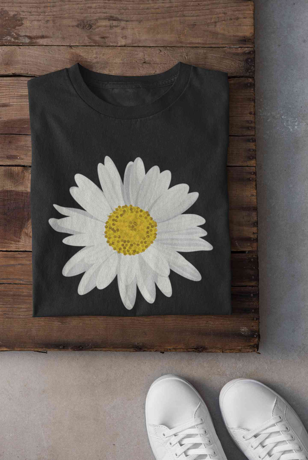 Cute Daisy Minimal Nature Cute Flower Graphic Women Half Sleeves T-shirt- KidsFashionVilla