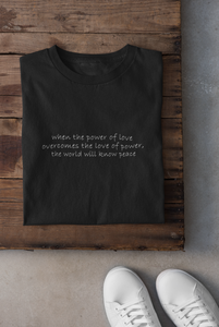 When the Power of Love Overcomes Minimal Mens Half Sleeves T-shirt- KidsFashionVilla