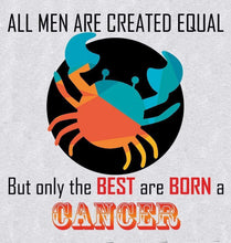 Load image into Gallery viewer, FunkyTradition All Men Created Equal But Best Are Born in Cancer Grey Hoodies Clothing FunkyTradition
