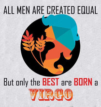 Load image into Gallery viewer, FunkyTradition All Men Created Equal But Best Are Born in Virgo Grey Hoodies Clothing FunkyTradition
