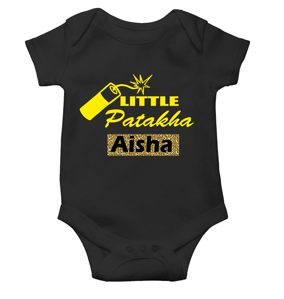 Customize Name Little Dhamaka Rompers for Baby Girl- KidsFashionVilla