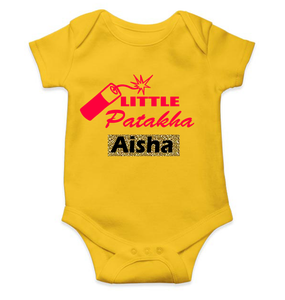 Customize Name Little Dhamaka Rompers for Baby Girl- KidsFashionVilla